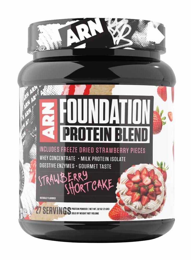 Foundation Protein Blend 25 Servings  2lbs - Strawberry Shortcake