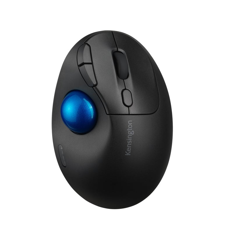 Kensington TB450 Wireless Trackball Mouse, Bluetooth LE & 2.4GHz Connection, 4 DPI Options, Connect up to 3 Devices (K72194WW), Black-Blue - Image 1