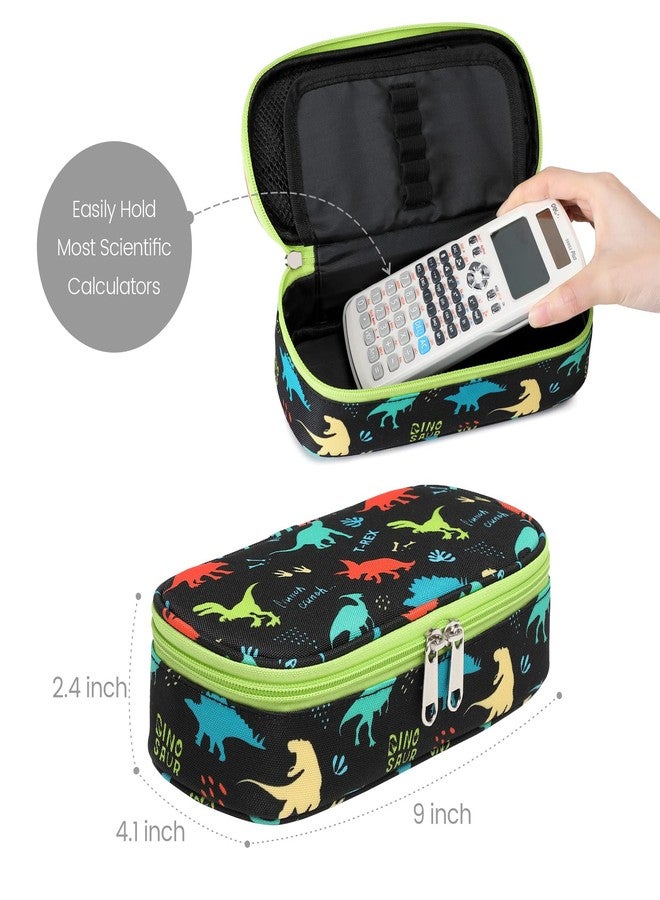Cambond Pencil Case for Boys - Cute Pencil Case for Kids Large Capacity Pencil Pouch for School, Pencil Cases Only, Black Dinosaur - Image 3