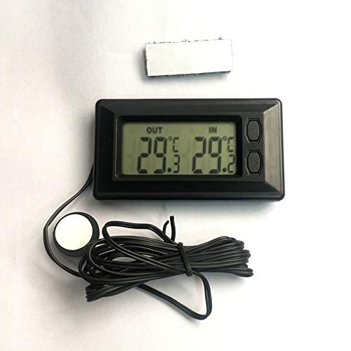 TOTMOX Mini Car Digital Interior LCD Display Temperature Meter Thermometer Black - Image 3