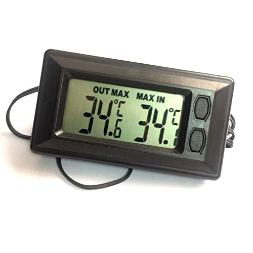 TOTMOX Mini Car Digital Interior LCD Display Temperature Meter Thermometer Black - Image 5