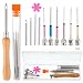 Xosjska 22PCS Punch Needle Tool Kit for Adults Beginners Adjustable 9 Sizes Punch Needle Kits Embroidery Pen Tool with Wooden Handle Big Eye Needles Threaders for Embroidery Floss Cross Stitching Crafting - Image 2
