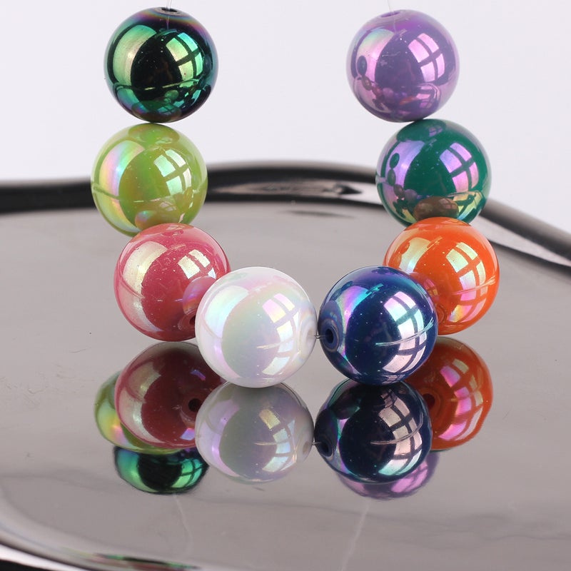 Colorful Acrylic Beads Round Shape for DIY Jewelry Making - Image 4