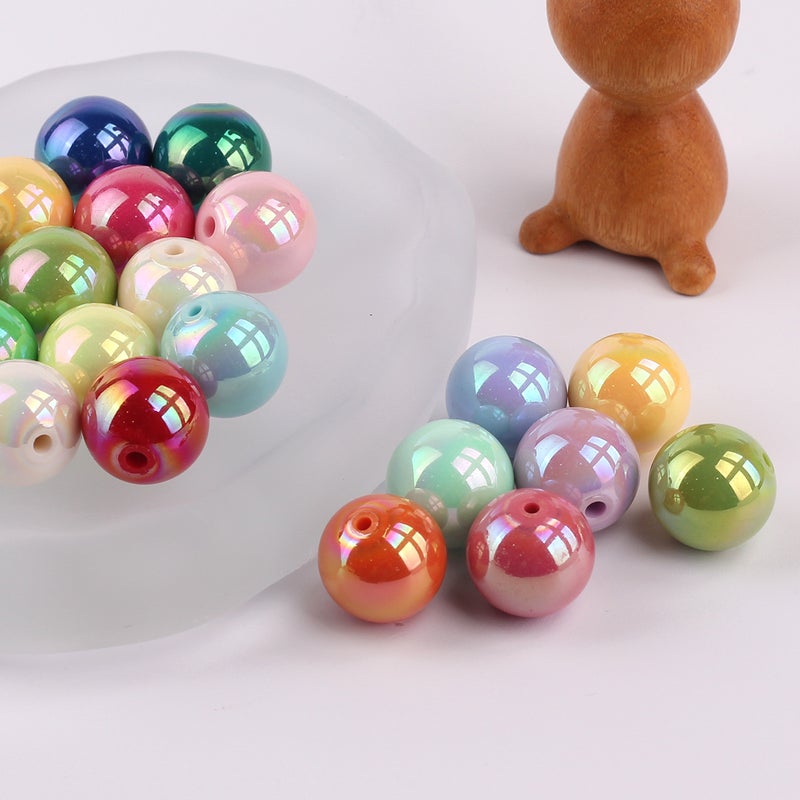 Colorful Acrylic Beads Round Shape for DIY Jewelry Making - Image 3