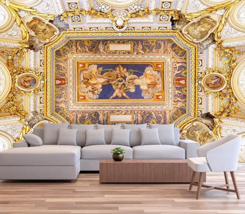 Reyhui Gold Jesus Christ Religious Fine Decorative Wall Mural for Interior Ceiling and Backdrop Murals（Not Peel and Stick） - Image 1