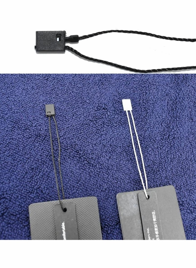 1000 Black Hang Tag Strings with Snap Lock for Clothes Gift Bags Price Tags Shoes - Image 3