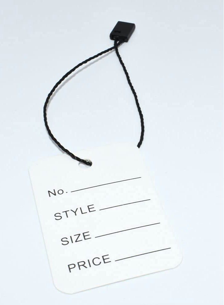 1000 Black Hang Tag Strings with Snap Lock for Clothes Gift Bags Price Tags Shoes - Image 5