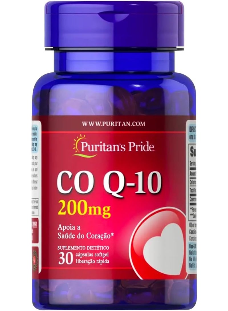 Puritan Co Q-10 200 mg 30 Softgel - Image 1