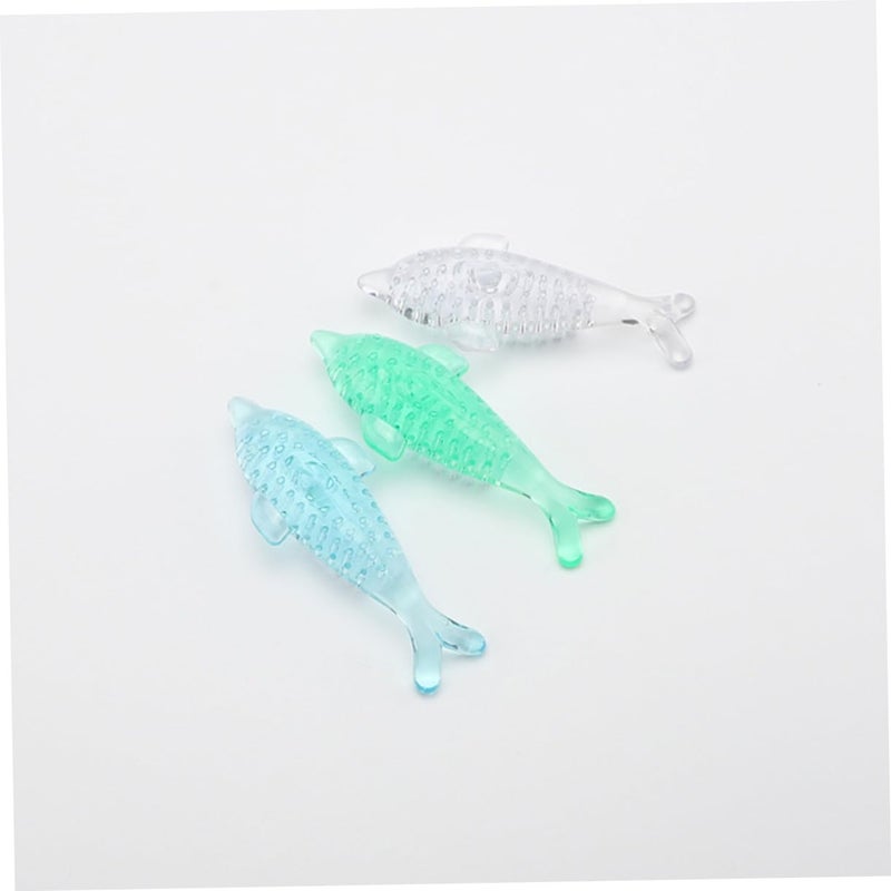 5Pcs Nail Dust Brush Set Soft Plastic Manicure Scrub Cleaners Random Color - Image 3