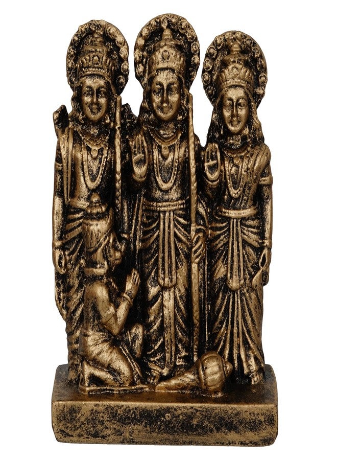 Webelkart Premium Polyresin Ram Darbar Idol Statue Murti Showpiece for Home Temple and Office Temple (5.5 x 4 x 2 Inches, Medium Gold) - Image 2