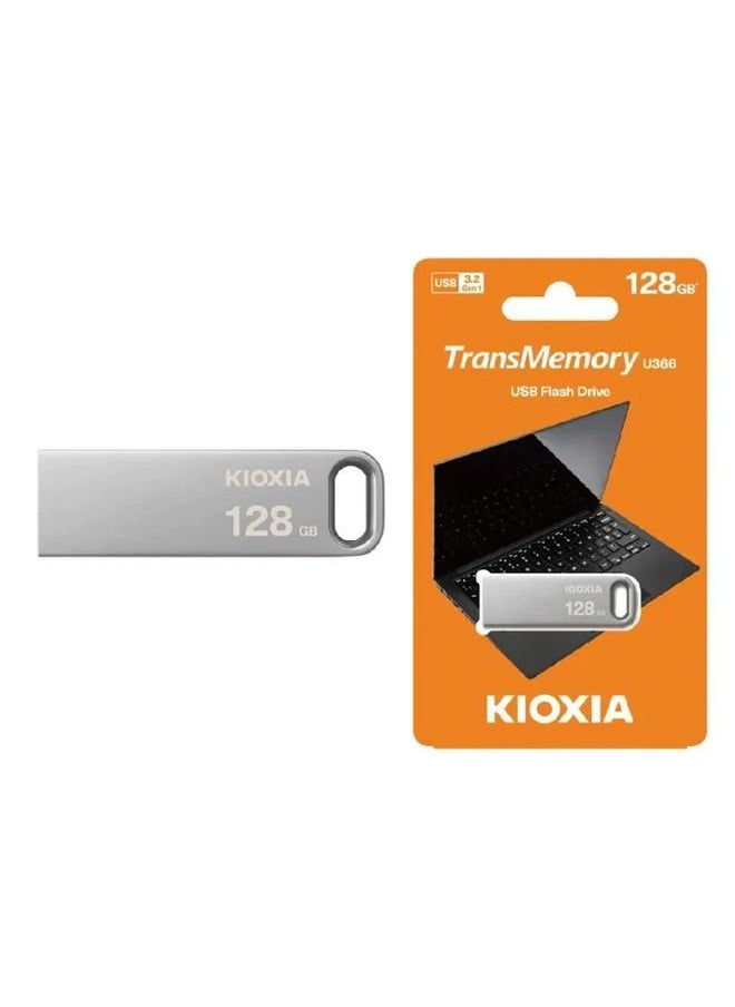U366 TransMemory USB Flash Drive 128GB Silver