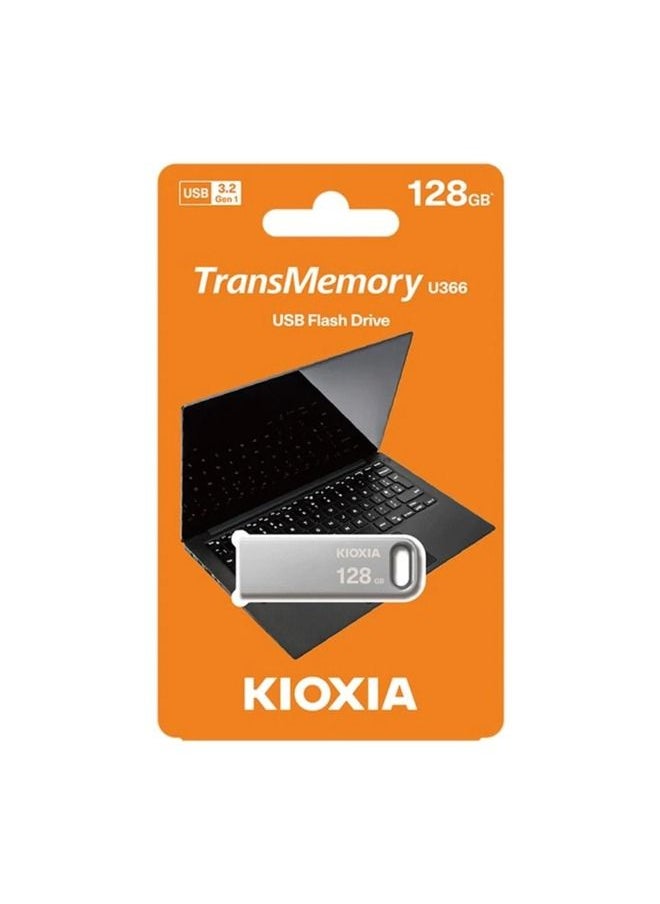 U366 TransMemory USB Flash Drive 128GB Silver