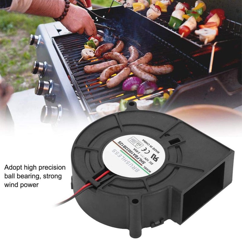 12V Portable BBQ Blower Fan High Air Volume Fireplace Bellows with Ball Bearing for Outdoor Camping Cooking - Image 3