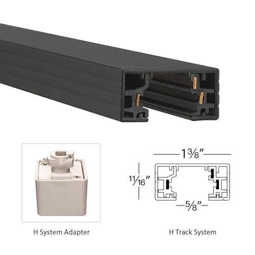 WAC Lighting, H Track Left L Connector in Black - Image 2