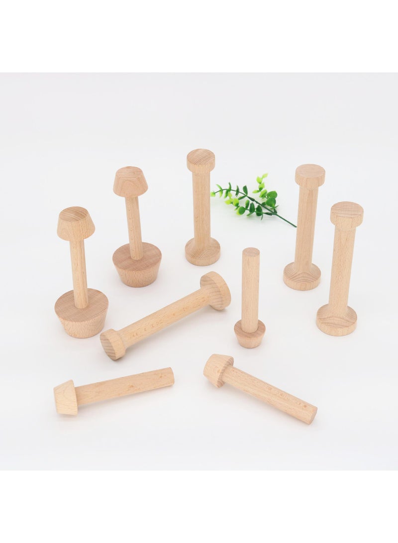 Sweet seven 3-Piece Wooden Tart Tamper Set for Perfect Pastries - Double-Sided Dough Tamper for Mini Egg Tarts, Cheesecakes, and More Baked Delights. DIY Cake and Pastry Baking Tool. - Image 5