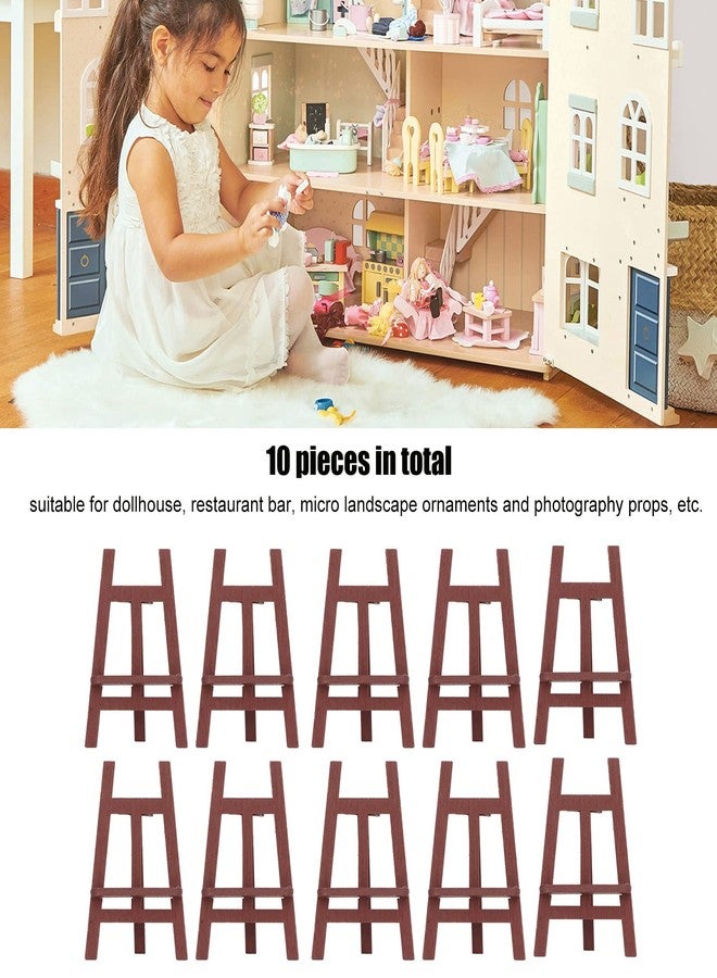 ناروت حامل عرض مصغر، حامل عرض صغير، حامل بطاقات، حامل بطاقات أسود، حامل عرض متين من خشب الصنوبر لبيت الدمى، 10 قطع، مناسب لمقياس 1:12 و1:6 - Image 4