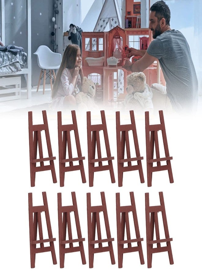 ناروت حامل عرض مصغر، حامل عرض صغير، حامل بطاقات، حامل بطاقات أسود، حامل عرض متين من خشب الصنوبر لبيت الدمى، 10 قطع، مناسب لمقياس 1:12 و1:6 - Image 2