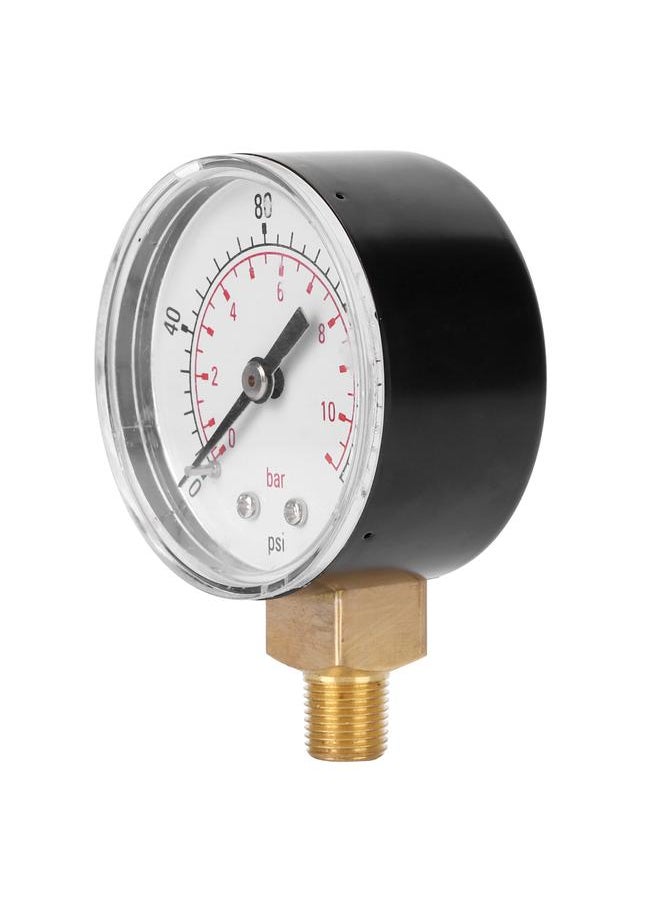 Thoraya 0-160psi 0-11bar Vacuum Pressure Gauge Manometer with Dual Scale for Water Oil Gas Liquid  - Image 2
