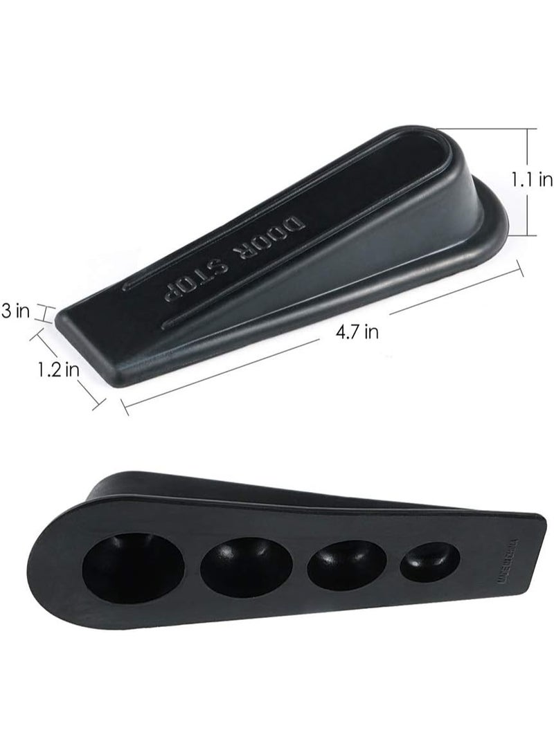 Rubber Doorstopper Wedge Suitable for All Floors Non-Scratching and Anti-Slip Design (5 Packs) - Image 2