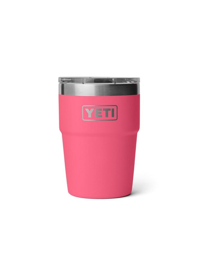 YETI كوب ييتي رامبلر سعة 16 أونصة قابل للتكديس، معزول بالفراغ، من الفولاذ المقاوم للصدأ مع غطاء مغناطيسي، وردي استوائي - Image 3