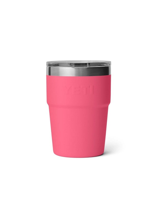 YETI كوب ييتي رامبلر سعة 16 أونصة قابل للتكديس، معزول بالفراغ، من الفولاذ المقاوم للصدأ مع غطاء مغناطيسي، وردي استوائي - Image 5