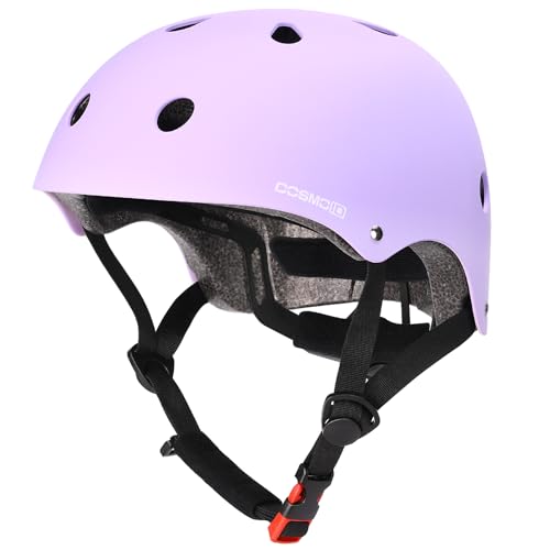 COSMOID Helmet for Bicycle Scooter Roller Skate Inline Skating Rollerblading, Adjustable and Multi-Sport for Skate Scooter, 3 Sizes for Adult Youth (Purple, Small) - Image 1
