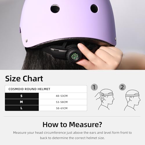 COSMOID Helmet for Bicycle Scooter Roller Skate Inline Skating Rollerblading, Adjustable and Multi-Sport for Skate Scooter, 3 Sizes for Adult Youth (Purple, Small) - Image 5