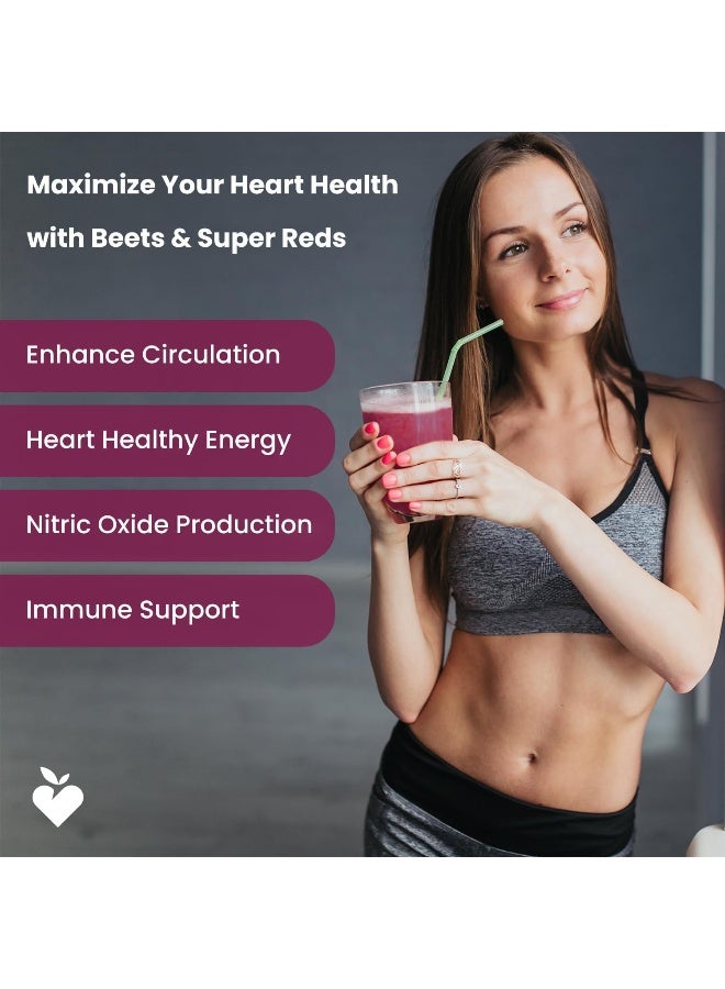 NutraChamps Beet Root Powder Circulation Superfood - Endurance, Energy & Recovery - Nitric Oxide Booster With Beetroot Juice, Patented Vaso6 & Grape Seed Extract - Black Cherry Flavor, No Sugar Inc.  - Image 4
