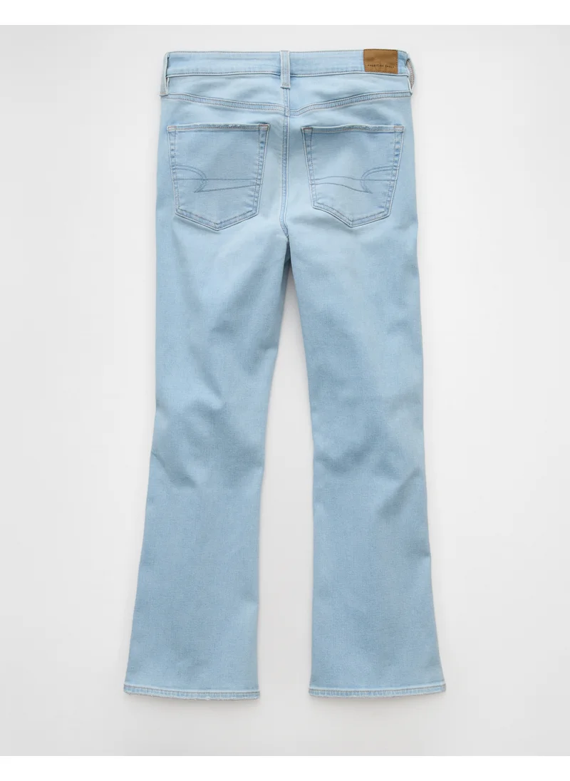 امريكان ايجل AE Next Level High-Waisted Kick Bootcut Crop Jean