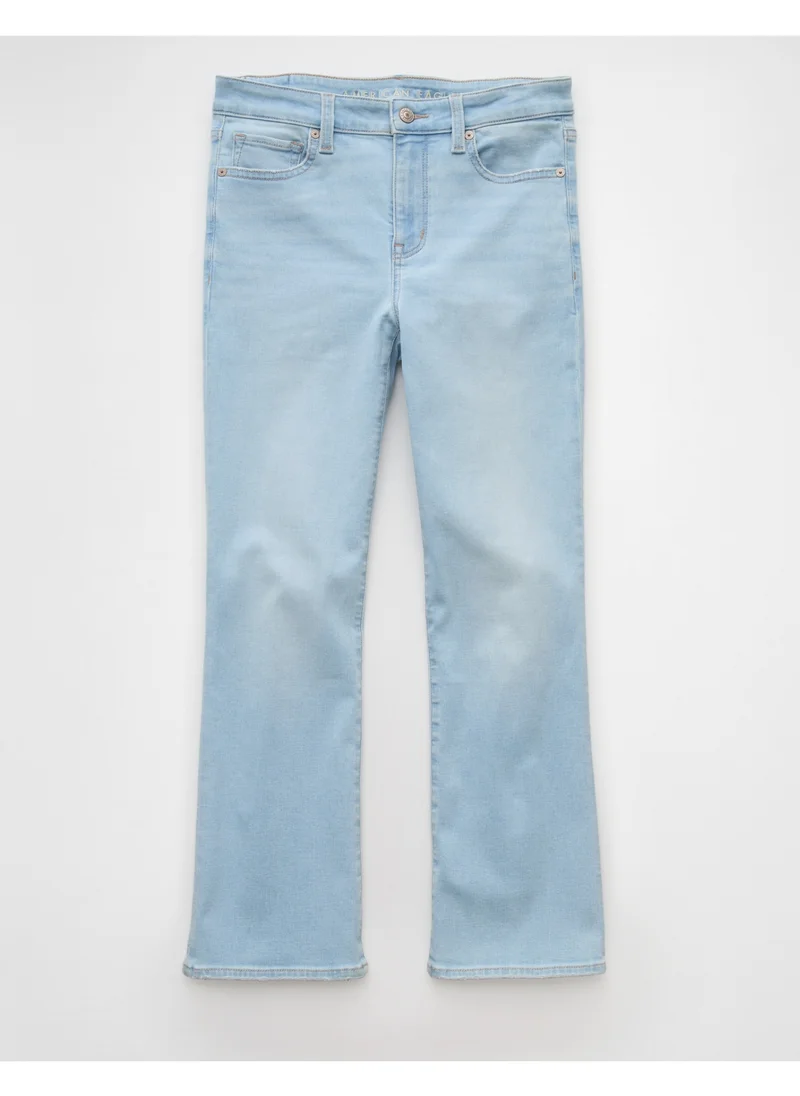 American Eagle AE Next Level High-Waisted Kick Bootcut Crop Jean