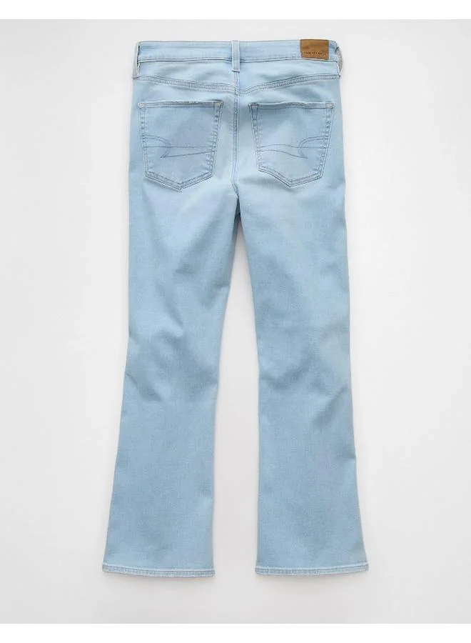 American Eagle AE Next Level High-Waisted Kick Bootcut Crop Jean