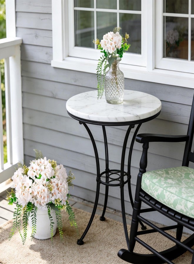 Ammyoo 8 Pcs Artificial Hydrangea Flowers Silk White Fake Flower with Eucalyptus for Outdoor Decorations UV Resistant Realistic Faux Plants for Garden Porch Window Box Indoor Bathroom Dining Table Decor - Image 5