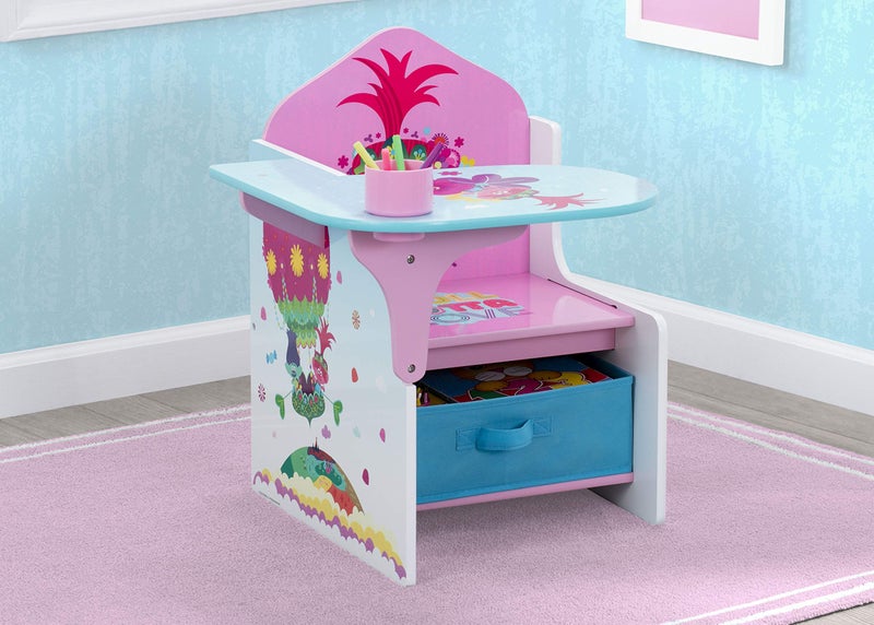 Delta Children Chair Desk with Storage Bin, Trolls World Tour - Image 2