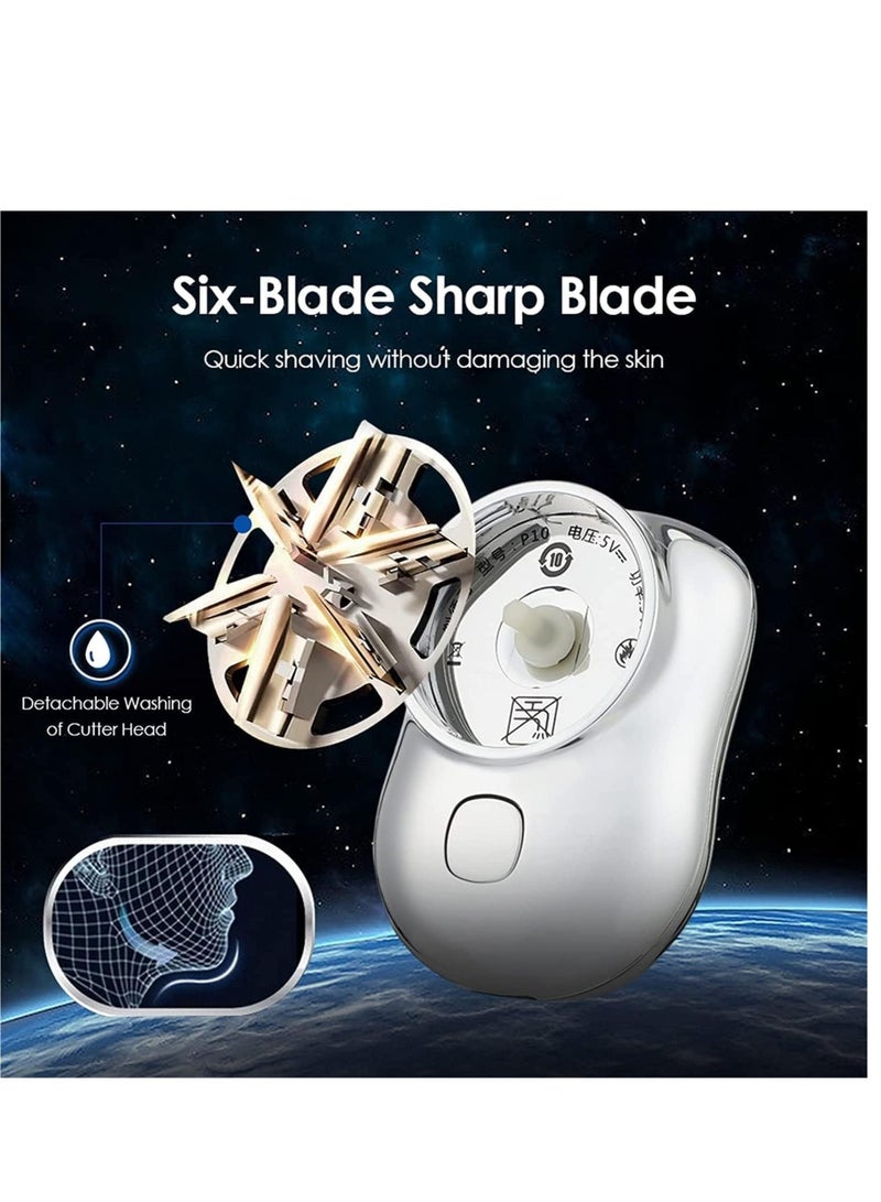 ELTRAZONE Mini Shaver Electric Shaver,New Pocket Portable Electric Shave, Magic USB Mini Shaver Electric Razor For Men, Rechargeable Travel Razors Men Electric Shaver For Shaving Face (Black) (BLACK) - Image 4