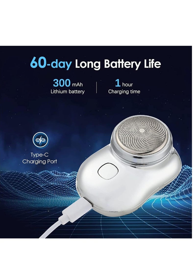 ELTRAZONE Mini Shaver Electric Shaver,New Pocket Portable Electric Shave, Magic USB Mini Shaver Electric Razor For Men, Rechargeable Travel Razors Men Electric Shaver For Shaving Face (Black) (BLACK) - Image 3