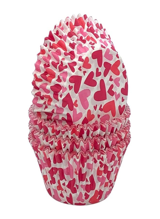 Huaswan Heart Cupcake Liners Paper Standard Baking Cups for Valentine's Day and Wedding, 100-Count - Image 1