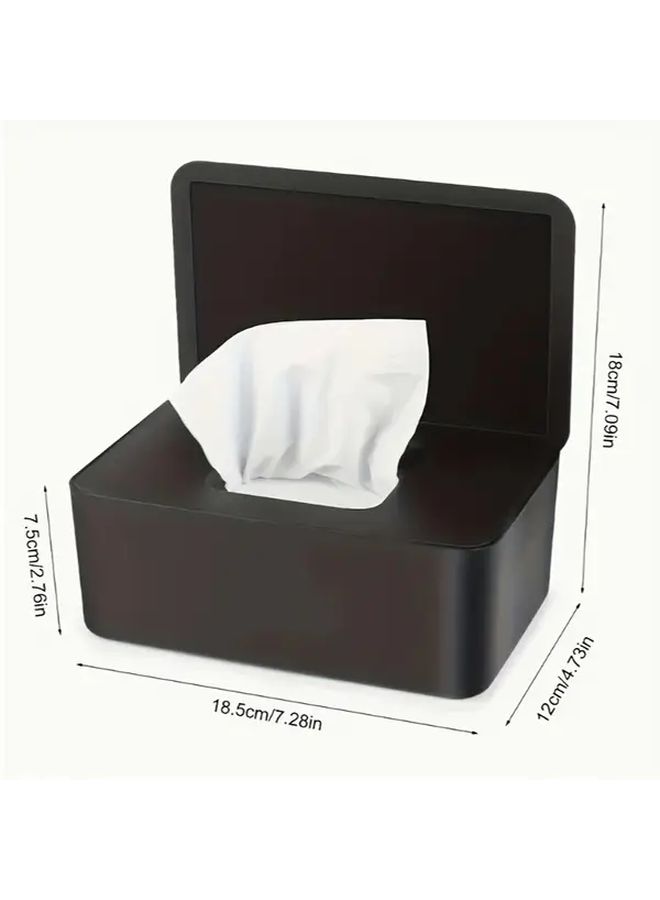 Black Tissue Box Holder Multipurpose Organizer For Wipes Masks Tissues Durable Home Office Storage - Image 3