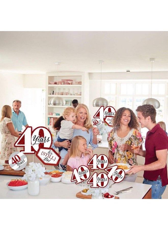 Big Dot of Happiness We Still Do 40Th Wedding Anniversary Anniversary Party Centerpiece Sticks Showstopper Table Toppers 35 Pieces  - Image 5