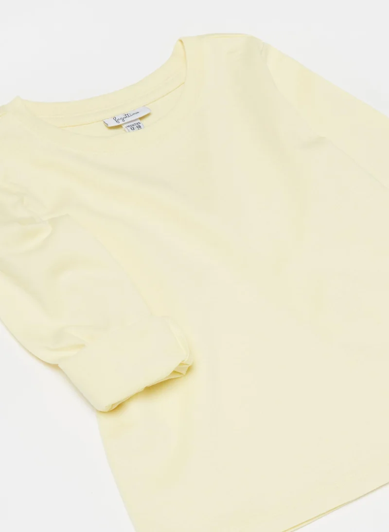 Ovs Long-Sleeve Solid Colour T-Shirt