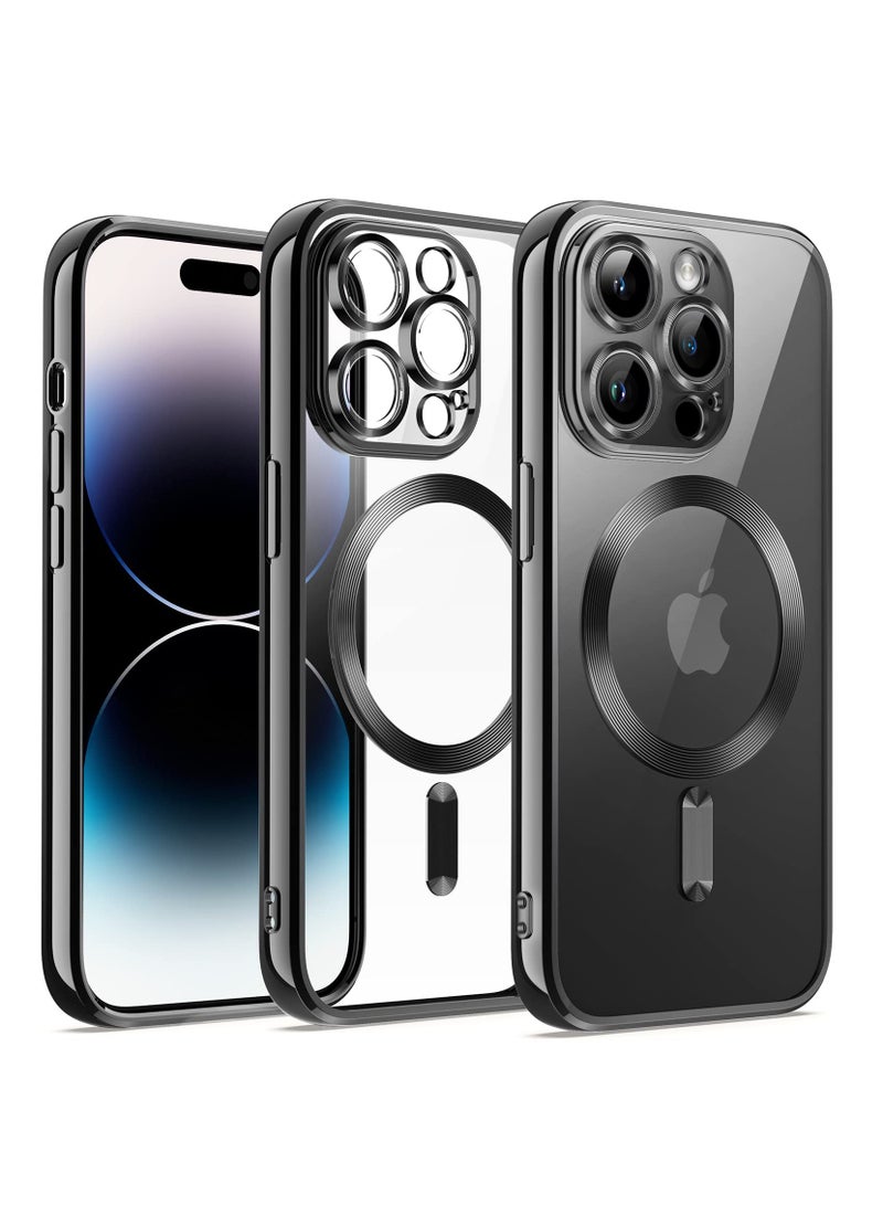 BORTONY iPhone 14 Pro Max Case Compatible with Magsafe Magnetic Wireless Charging Camera Lens Protector Anti-Scratch Slim Electroplated Cover for Apple iPhone 14 Pro Max - Image 1