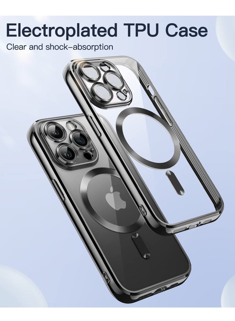 BORTONY iPhone 14 Pro Max Case Compatible with Magsafe Magnetic Wireless Charging Camera Lens Protector Anti-Scratch Slim Electroplated Cover for Apple iPhone 14 Pro Max - Image 2