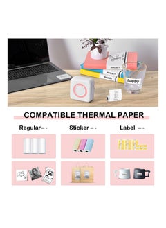 Y&D Mini Pocket Sticker Printer, SYOSI Bluetooth Wireless Portable Mobile Printer Machine Thermal for Notes, Memo, Photo, Label Receipt Compatible with iOS & Android  - Image 4