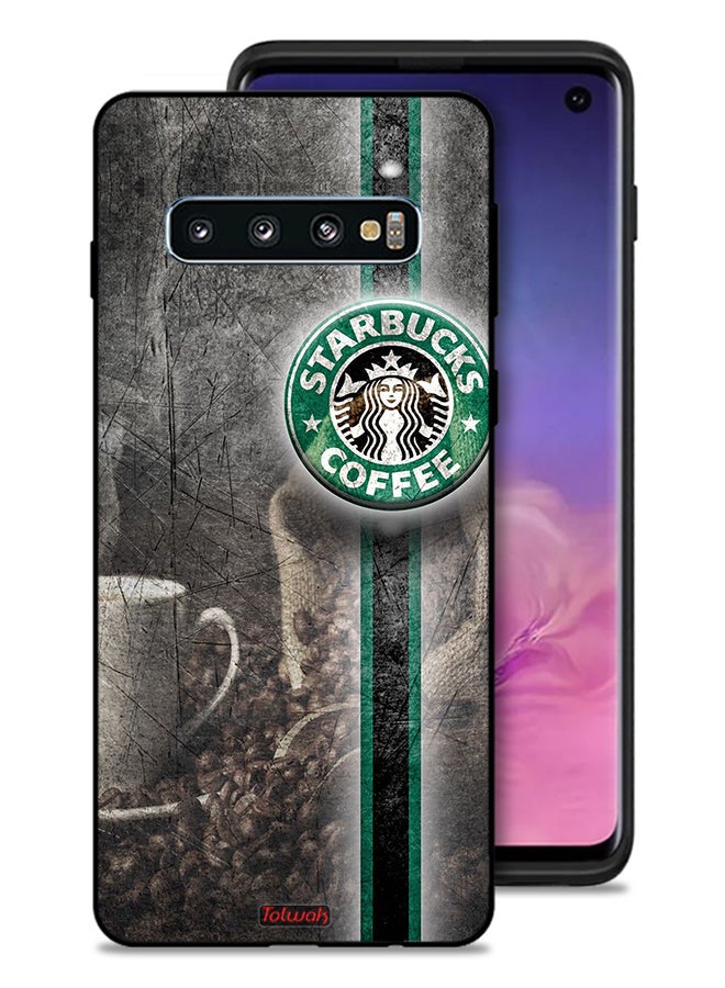 Tolwak Samsung Galaxy S10 Protective Case Cover Coffee Art - Image 1