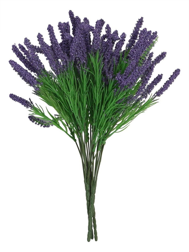 Fourwalls Fourwalls Beautiful Artificial Lavender Flower Bunches for Vase 37 cm Light Purple Set of 3 Home Decoration Living Room Bedroom Corner Table Top Office Wedding Party Decorative Items  - Image 4