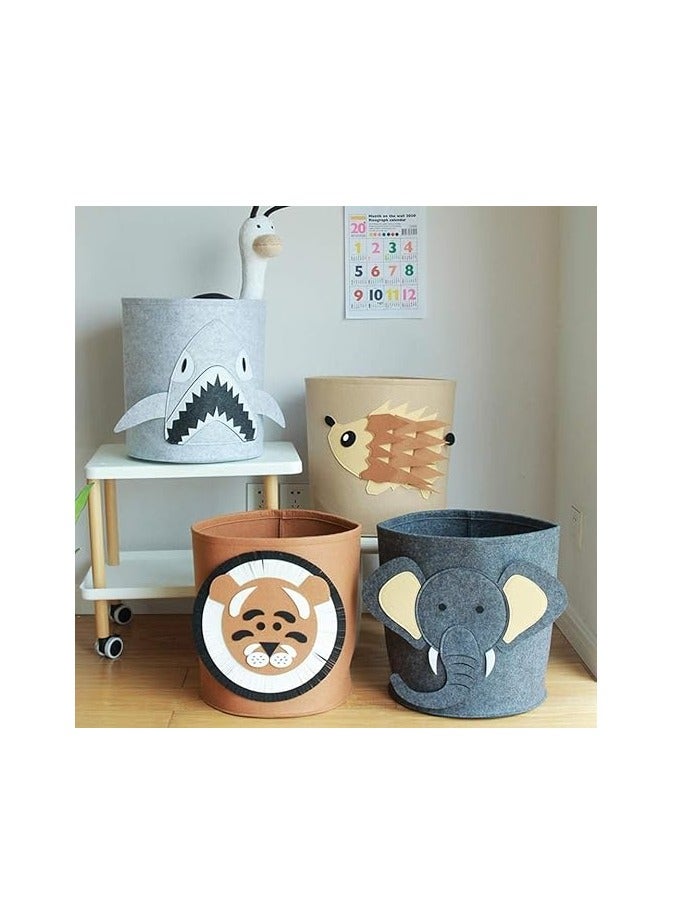 سبيس شوب باسكت تخزين بأشكال حيوانات | حقيبة تخزين سميكة مصنوعة يدويًا لملابس الأطفال - Image 4