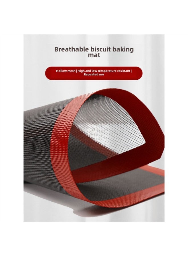 Breathable Silicone Baking Mat Bread Soluble Bean Cookies Baking Mat High Temperature Resistant Baking Pan Mat Food Grade Puff Baking Mat-Specifications:Breathable 40 * 60cm (double Row 20-piece)-Color:Standard - Image 2