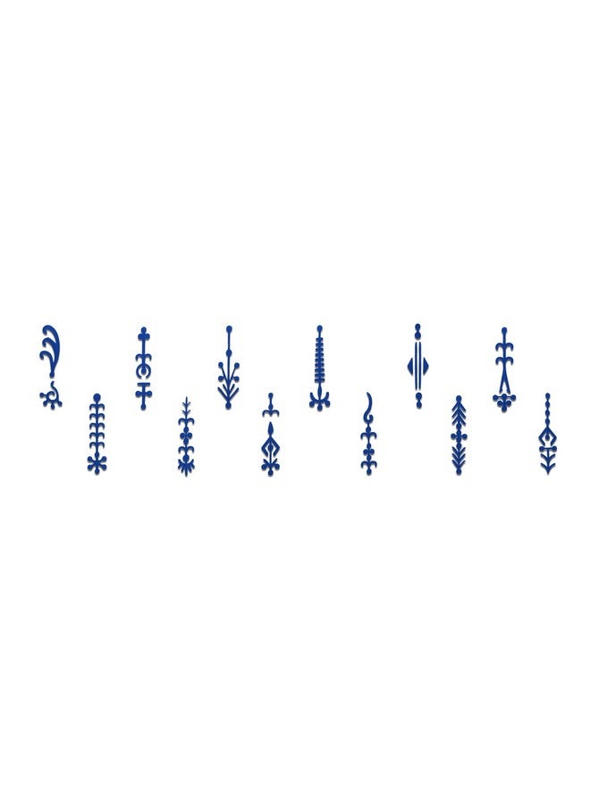 Comet Busters Long Fancy Blue Bindi (BIN705) - Image 1