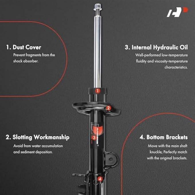 A-Premium Shock Absorber Replacement For Jeep Compass 20182021 Fwd Rear Left And Right A Set Of 2 - Image 4