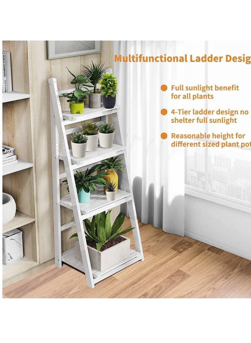 Generic FFD Plant Stand Indoor Flower Pot Wood Foldable Tiered Corner Plants Stands Shelves Outdoor Clearance Planters Holder Rack for Patio Garden Home Living Room Decor  - Image 5