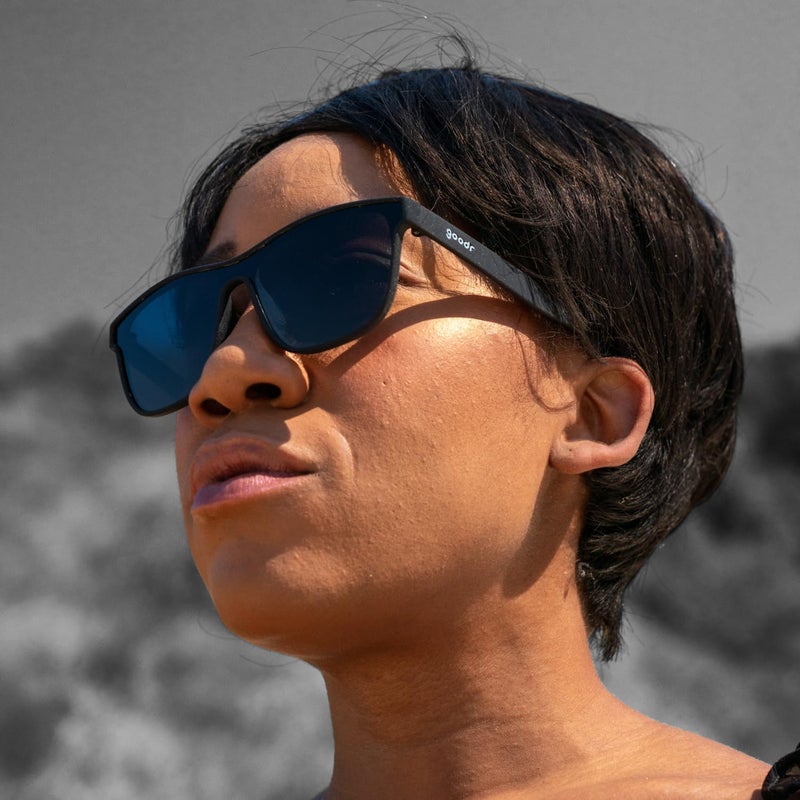 goodr The Future is Void Sunglasses Polarized Sunglasses, Medium Sized (VRG), Black Solid Frames with Black Non-Reflective Glare Reducing Lenses, UV400 Protection, No Slip, No Bounce - Image 3